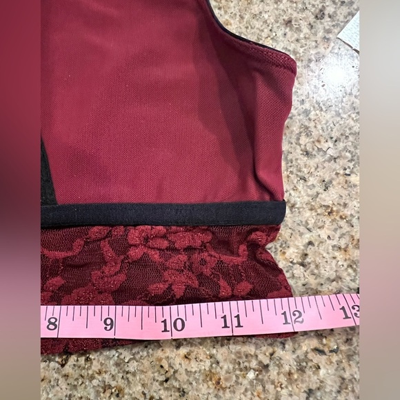 ONE TEASPOON Lulu Mesh And Lace Bralette -
Wine Size XS/Size 2 US NWT - Picture 7 of 10